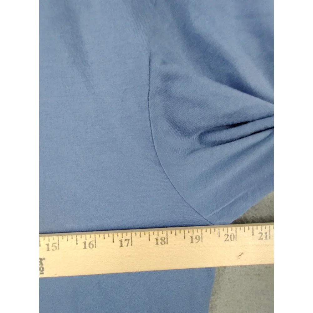 Polo Ralph Lauren Mens Shirt Medium Blue Small Pony Tee‎ V Neck Pullover Preppy